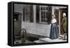 George Washington and His Wife Martha Saying Farewell to Guests at Mount Vernon-null-Framed Stretched Canvas