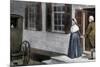 George Washington and His Wife Martha Saying Farewell to Guests at Mount Vernon-null-Mounted Giclee Print
