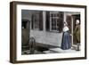 George Washington and His Wife Martha Saying Farewell to Guests at Mount Vernon-null-Framed Giclee Print