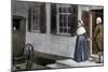 George Washington and His Wife Martha Saying Farewell to Guests at Mount Vernon-null-Mounted Giclee Print