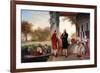 George Washington and Marquis de Lafayette at Mount Vernon.-Vernon Lewis Gallery-Framed Art Print