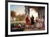 George Washington and Marquis de Lafayette at Mount Vernon.-Vernon Lewis Gallery-Framed Art Print