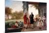 George Washington and Marquis de Lafayette at Mount Vernon.-Vernon Lewis Gallery-Mounted Art Print