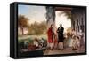 George Washington and Marquis de Lafayette at Mount Vernon.-Vernon Lewis Gallery-Framed Stretched Canvas