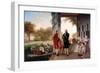 George Washington and Marquis de Lafayette at Mount Vernon.-Vernon Lewis Gallery-Framed Art Print