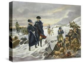 George Washington and Marquis Lafayette at Valley Forge after Alonzo Chappel-null-Stretched Canvas