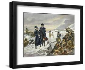 George Washington and Marquis Lafayette at Valley Forge after Alonzo Chappel-null-Framed Premium Giclee Print