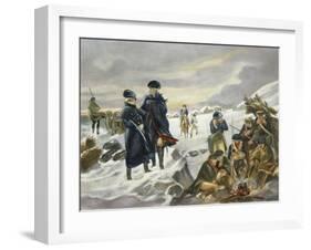 George Washington and Marquis Lafayette at Valley Forge after Alonzo Chappel-null-Framed Giclee Print