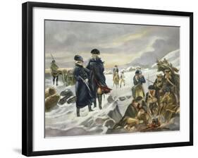 George Washington and Marquis Lafayette at Valley Forge after Alonzo Chappel-null-Framed Giclee Print