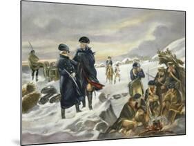 George Washington and Marquis Lafayette at Valley Forge after Alonzo Chappel-null-Mounted Giclee Print