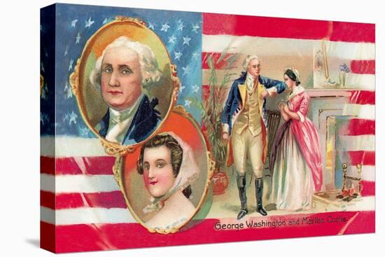 George Washington and Martha Curtis-null-Stretched Canvas