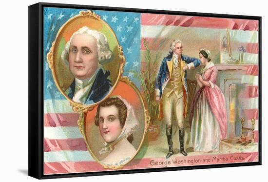 George Washington and Martha Custis-null-Framed Stretched Canvas