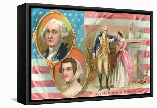George Washington and Martha Custis-null-Framed Stretched Canvas