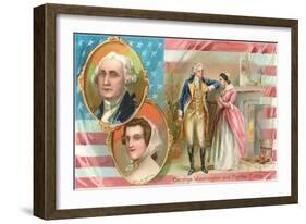 George Washington and Martha Custis-null-Framed Art Print