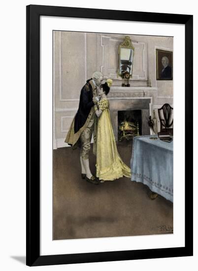 George Washington and Nellie Custis-Howard Pyle-Framed Giclee Print