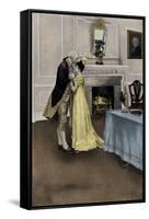 George Washington and Nellie Custis-Howard Pyle-Framed Stretched Canvas