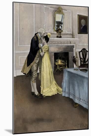 George Washington and Nellie Custis-Howard Pyle-Mounted Giclee Print