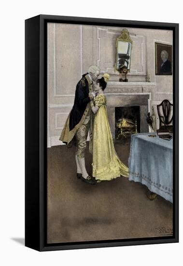 George Washington and Nellie Custis-Howard Pyle-Framed Stretched Canvas