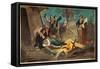 George Washington and Wife Visiting Troops-null-Framed Stretched Canvas