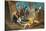 George Washington and Wife Visiting Troops-null-Stretched Canvas