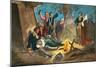 George Washington and Wife Visiting Troops-null-Mounted Giclee Print