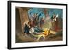 George Washington and Wife Visiting Troops-null-Framed Giclee Print