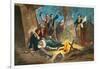 George Washington and Wife Visiting Troops-null-Framed Giclee Print