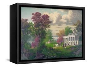 George Washington Arriving at Mount Vernon-null-Framed Stretched Canvas