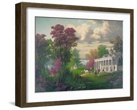 George Washington Arriving at Mount Vernon-null-Framed Giclee Print