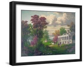 George Washington Arriving at Mount Vernon-null-Framed Giclee Print