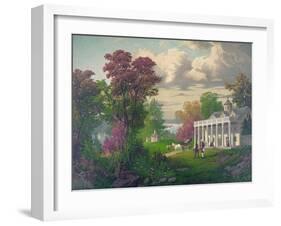 George Washington Arriving at Mount Vernon-null-Framed Giclee Print