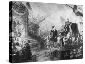 George Washington Arriving for His Inauguration-null-Stretched Canvas