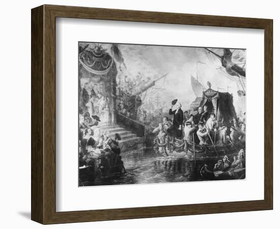 George Washington Arriving for His Inauguration-null-Framed Giclee Print