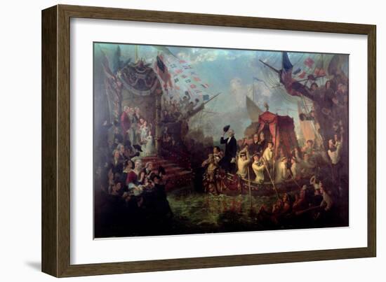 George Washington Arriving in New York City, April 30, 1789-Arsene Hippolyte Rivey-Framed Giclee Print