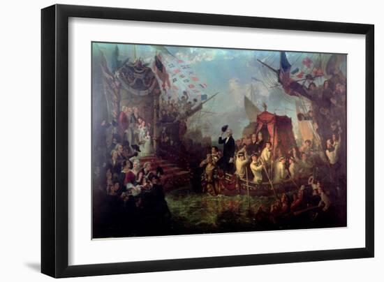 George Washington Arriving in New York City, April 30, 1789-Arsene Hippolyte Rivey-Framed Giclee Print