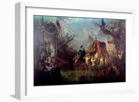 George Washington Arriving in New York City, April 30, 1789-Arsene Hippolyte Rivey-Framed Giclee Print