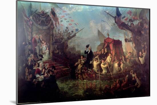 George Washington Arriving in New York City, April 30, 1789-Arsene Hippolyte Rivey-Mounted Giclee Print