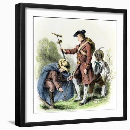 George Washington as a Surveyor in Virginia-null-Framed Giclee Print