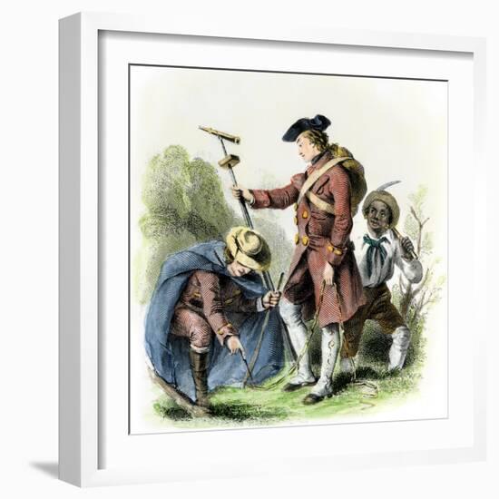 George Washington as a Surveyor in Virginia-null-Framed Giclee Print