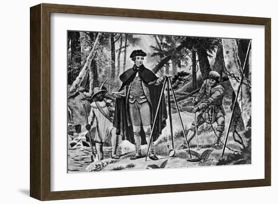 George Washington as A Surveyor-null-Framed Giclee Print