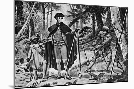 George Washington as A Surveyor-null-Mounted Giclee Print