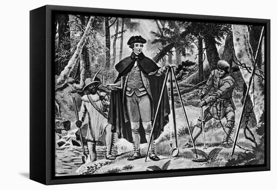 George Washington as A Surveyor-null-Framed Stretched Canvas