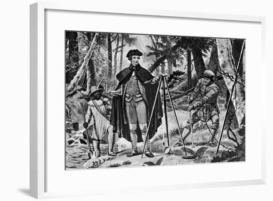 George Washington as A Surveyor-null-Framed Giclee Print