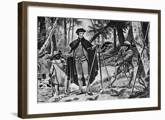 George Washington as A Surveyor-null-Framed Giclee Print