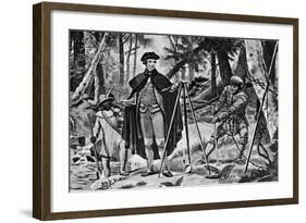 George Washington as A Surveyor-null-Framed Giclee Print