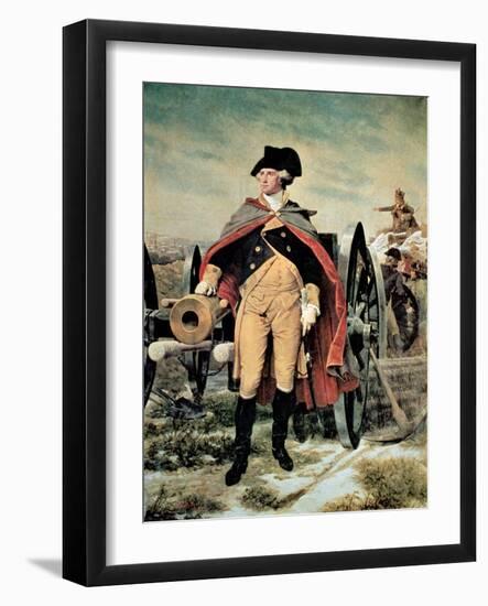 George Washington at Dorchester Heights, Massachusetts-Emanuel Leutze-Framed Giclee Print