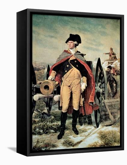 George Washington at Dorchester Heights, Massachusetts-Emanuel Leutze-Framed Stretched Canvas