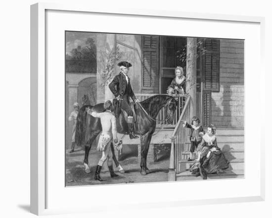 George Washington at Home with Family-null-Framed Giclee Print