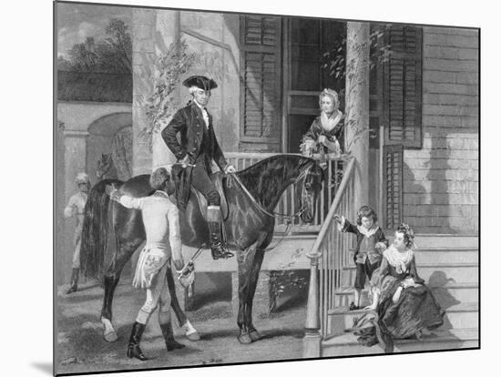 George Washington at Home with Family-null-Mounted Giclee Print