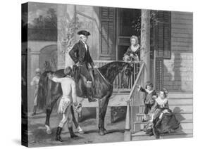 George Washington at Home with Family-null-Stretched Canvas